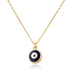 Evil Eye Bead Necklace in 14k Solid Gold - JCarat