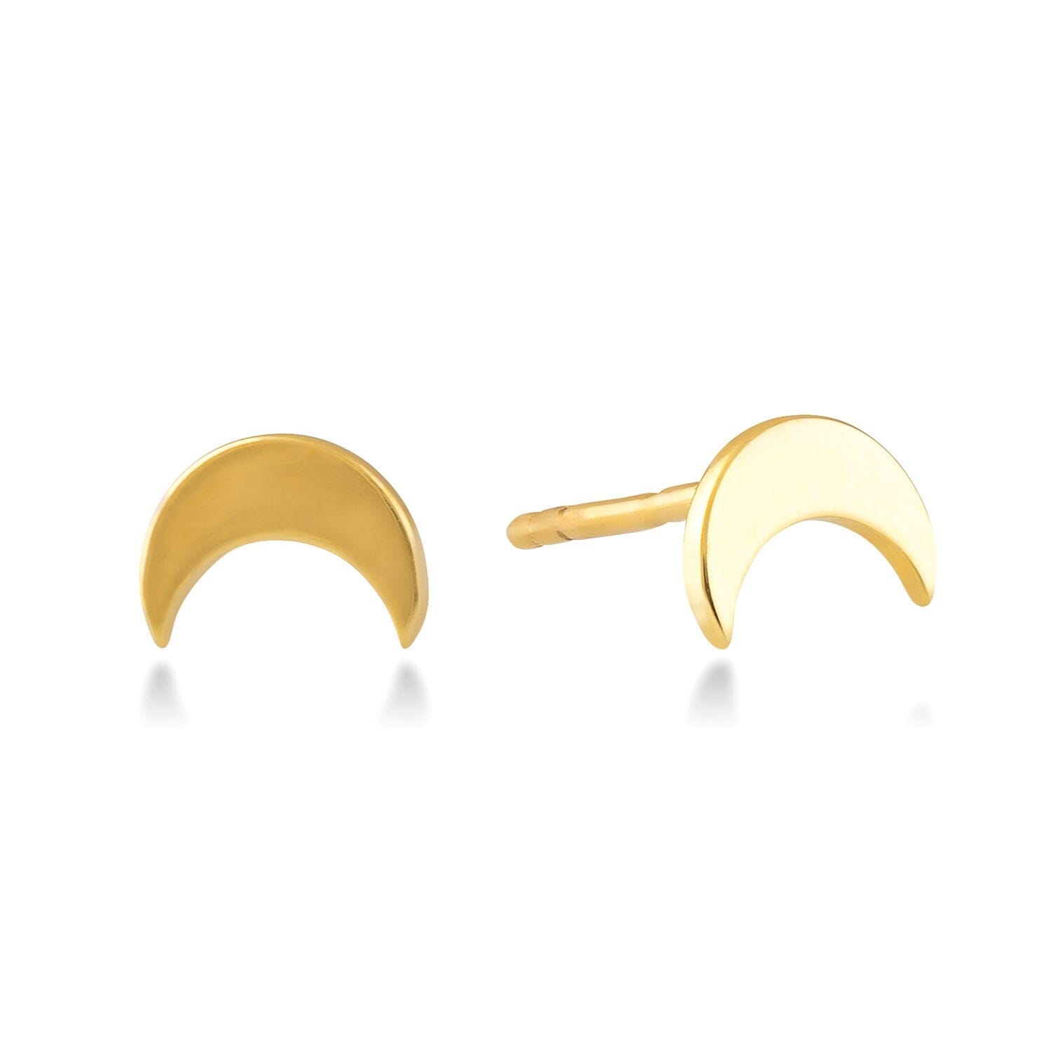 Half Moon Earrings in 14k Solid Gold - JCarat