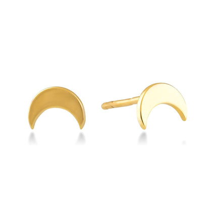 Half Moon Earrings in 14k Solid Gold - JCarat