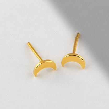 Half Moon Earrings in 14k Solid Gold - JCarat