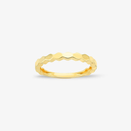 Hammered Ring in 14k Solid Gold - JCarat