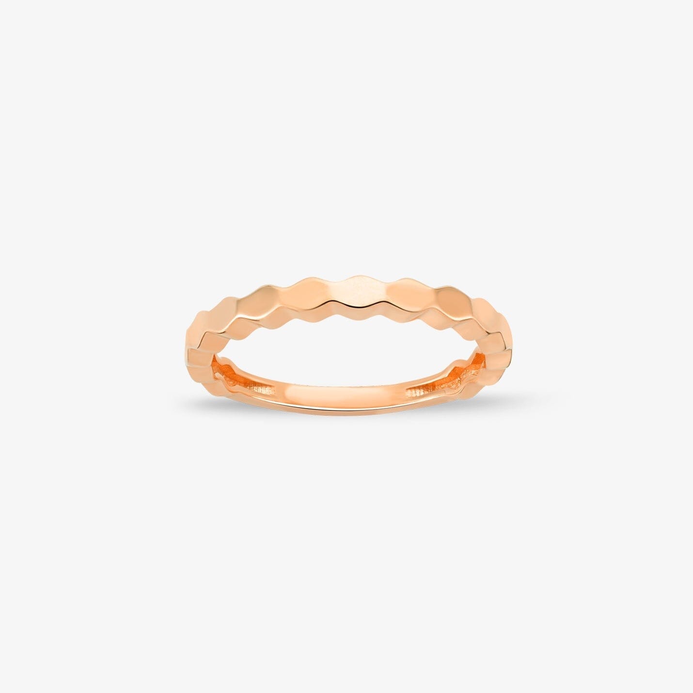 Hammered Ring in 14k Solid Gold - JCarat