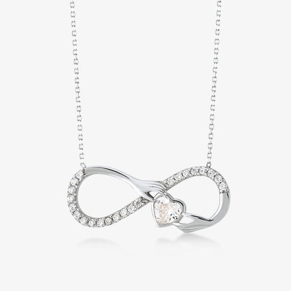 Infinity Heart Necklace in 14k Solid Gold - JCarat