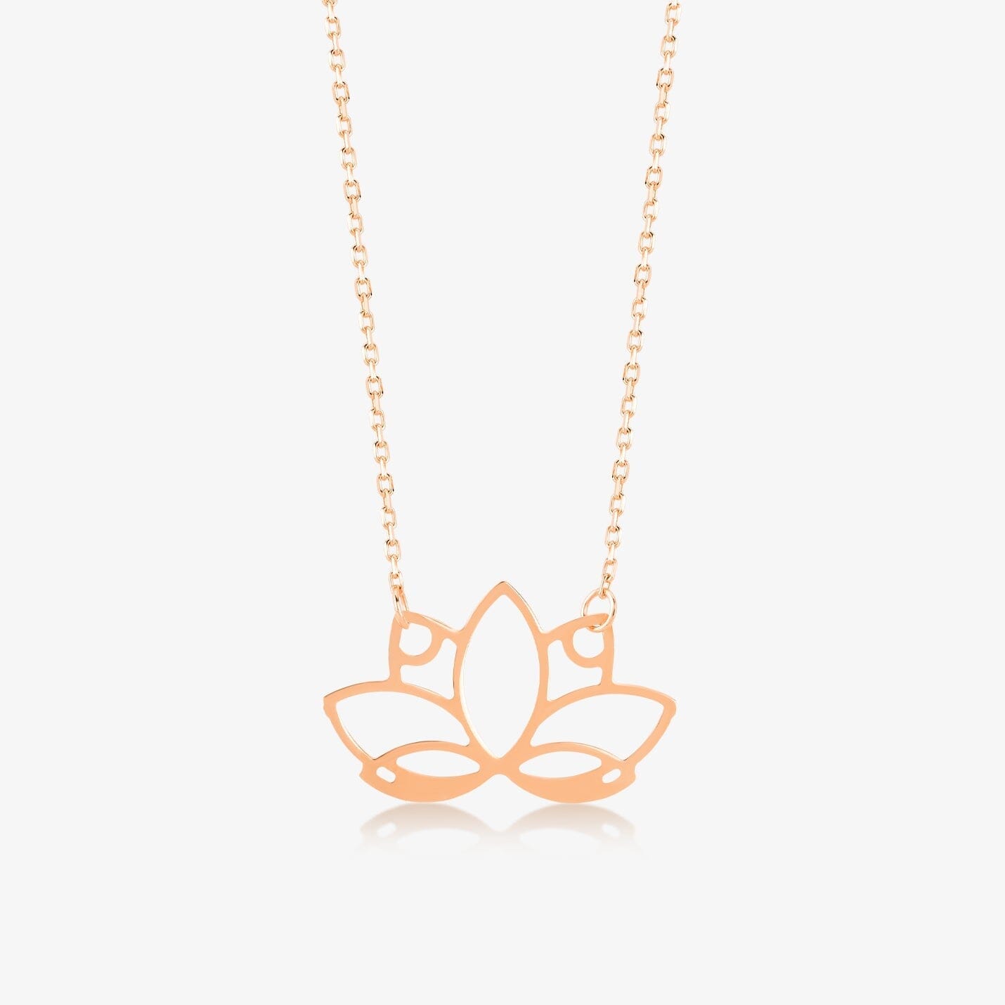 Lotus Necklace in 14k Solid Gold - JCarat