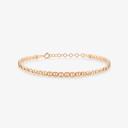 Mariner Chain Bracelet in 14k Solid Gold - JCarat