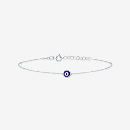 Mini Evil Eye Bracelet in 14k Solid Gold - JCarat