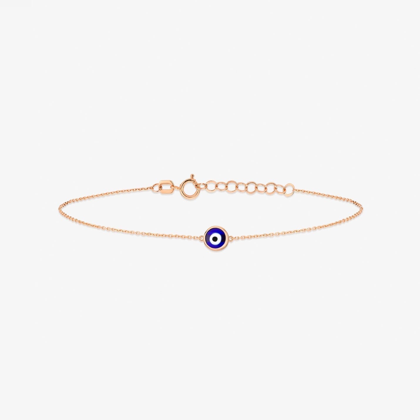 Mini Evil Eye Bracelet in 14k Solid Gold - JCarat