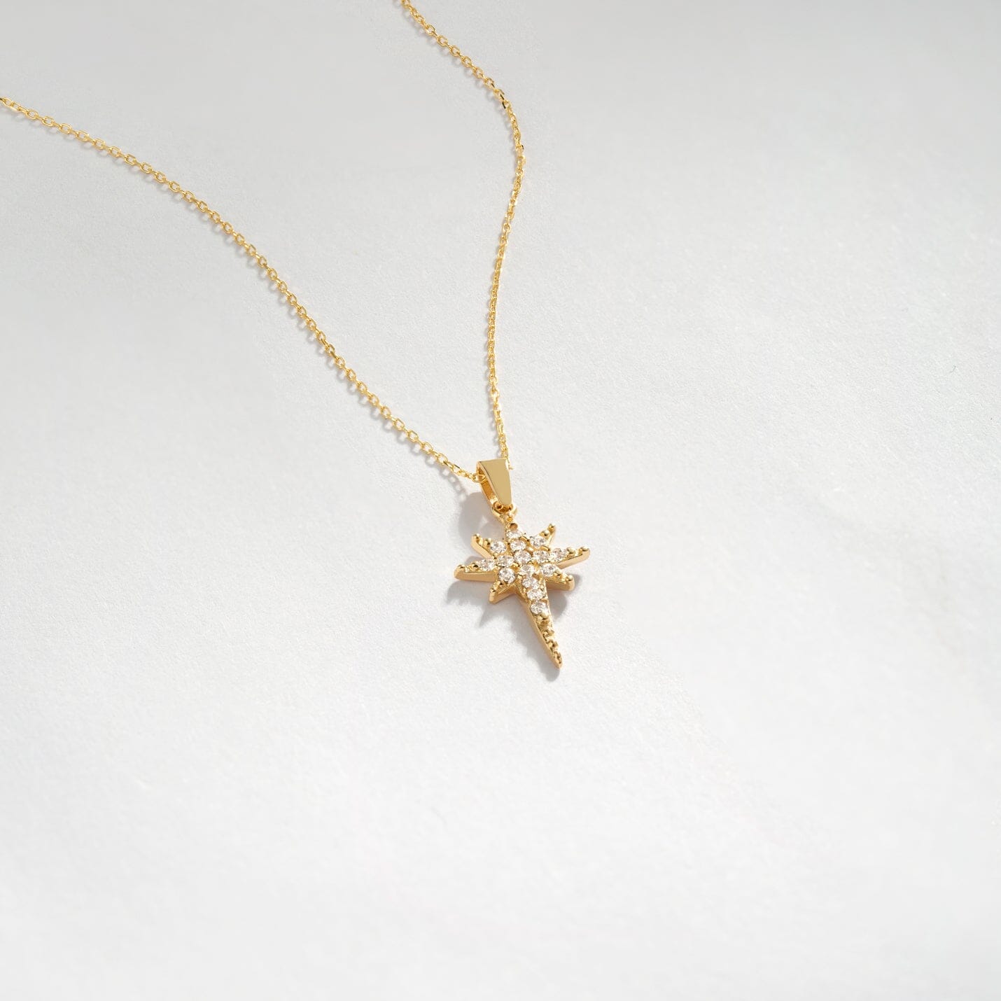 Northstar Necklace in 14k Solid Gold - JCarat