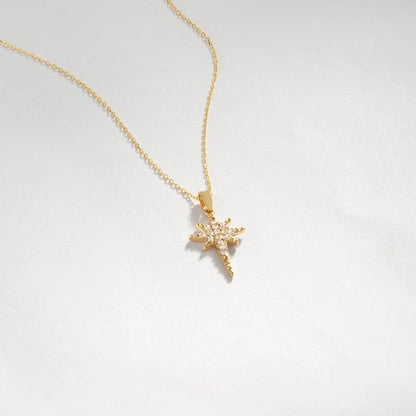 Northstar Necklace in 14k Solid Gold - JCarat