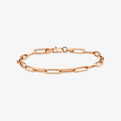 Paperclip Bracelet in 14k Solid Gold - JCarat