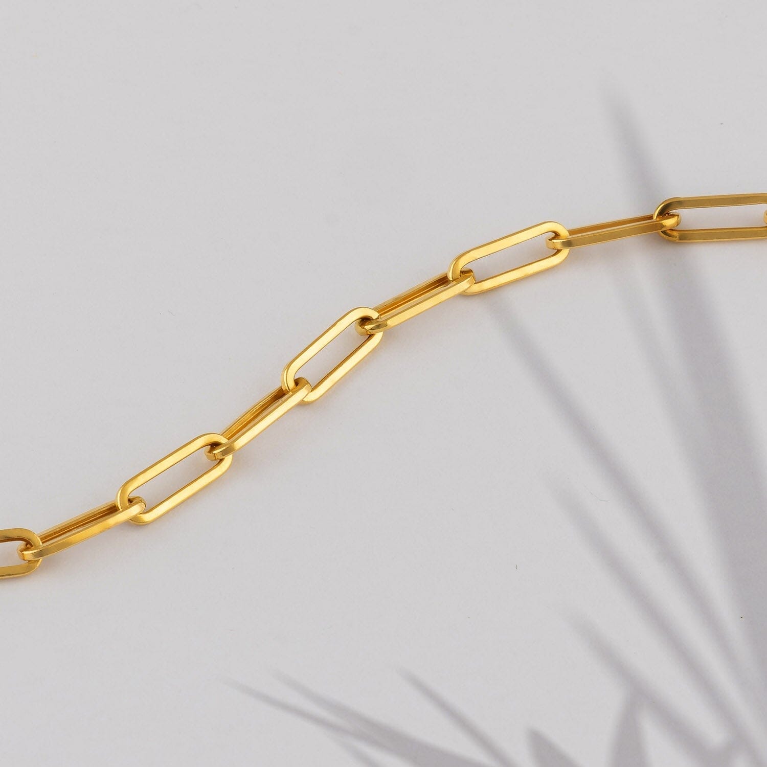 Paperclip Bracelet in 14k Solid Gold - JCarat