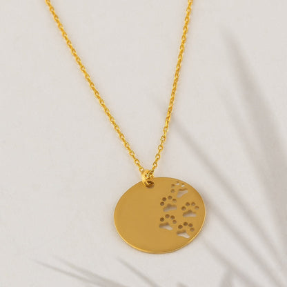 Paw Necklace in 14k Solid Gold - JCarat