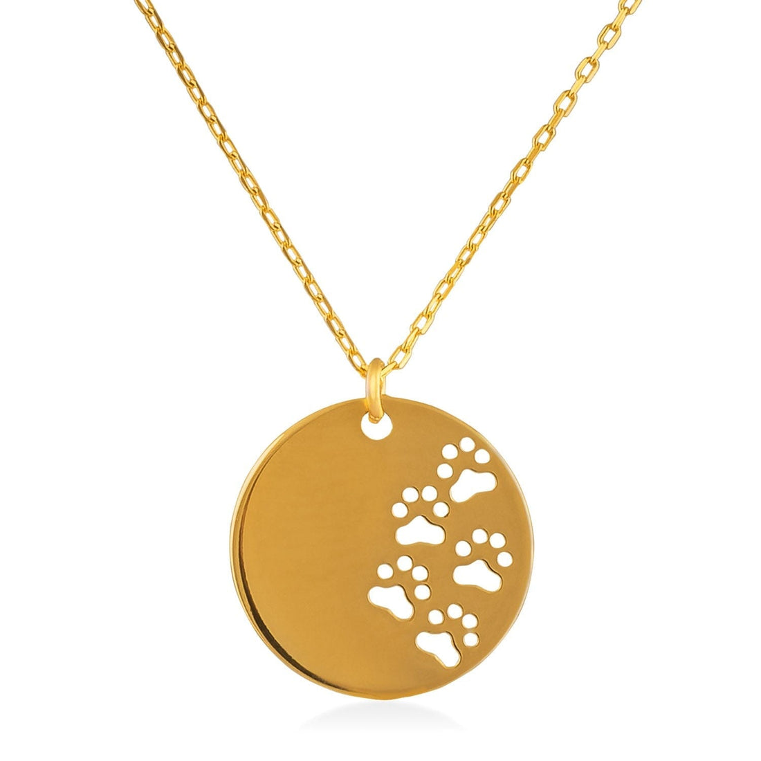 Paw Necklace in 14k Solid Gold - JCarat