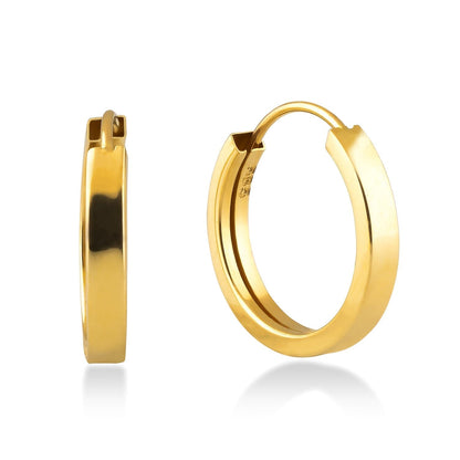 Small Hoops in 14k Solid Gold - JCarat