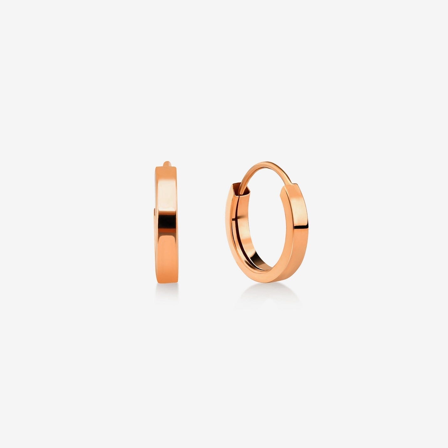 Small Hoops in 14k Solid Gold - JCarat