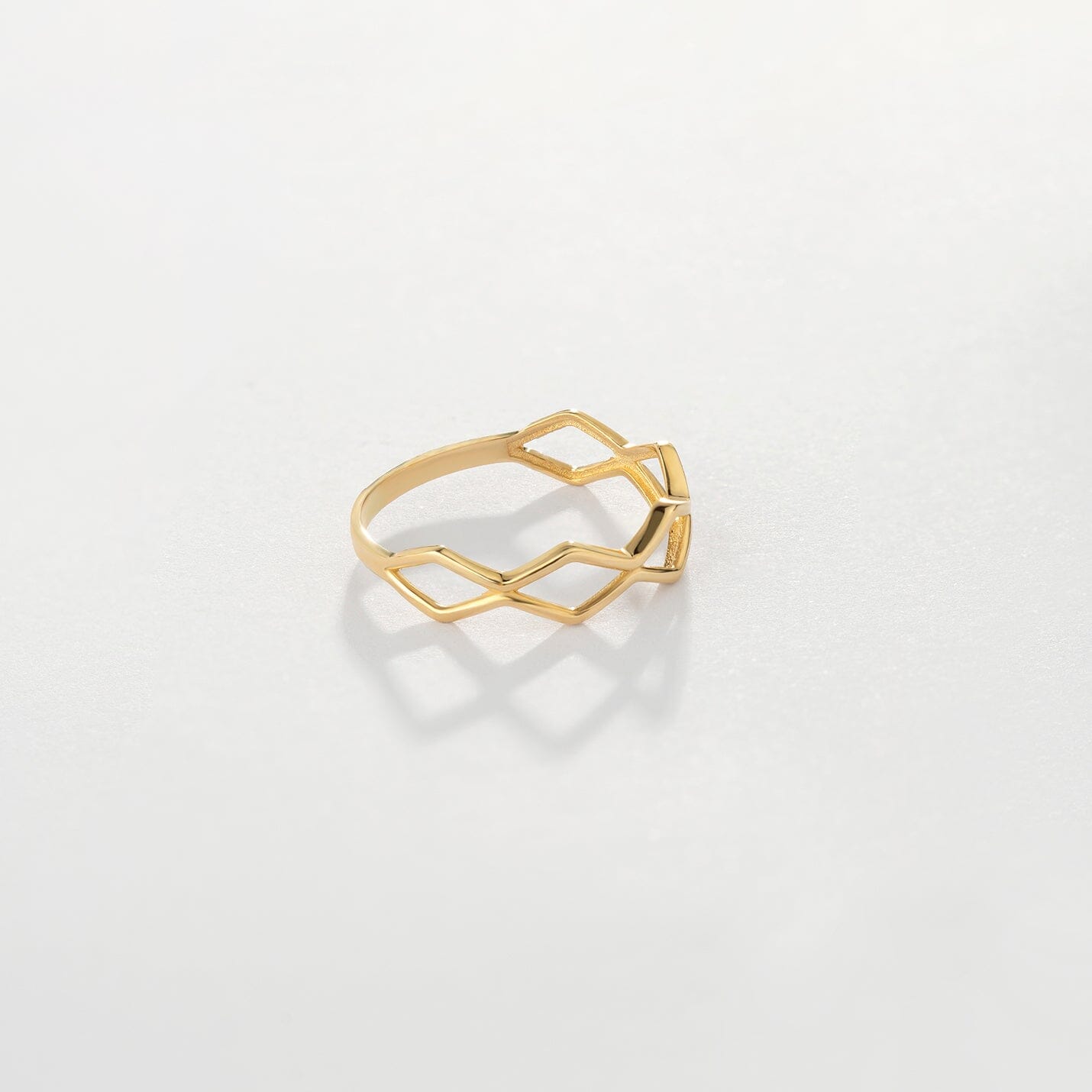 Spiral Pattern Ring in 14k Solid Gold - JCarat