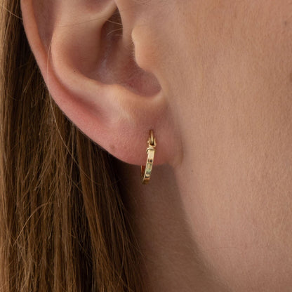 Square Hoops in 14k Solid Gold - JCarat