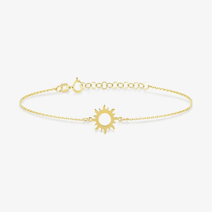 Sun Bracelet in 14k Solid Gold - JCarat