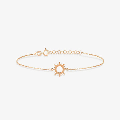 Sun Bracelet in 14k Solid Gold - JCarat