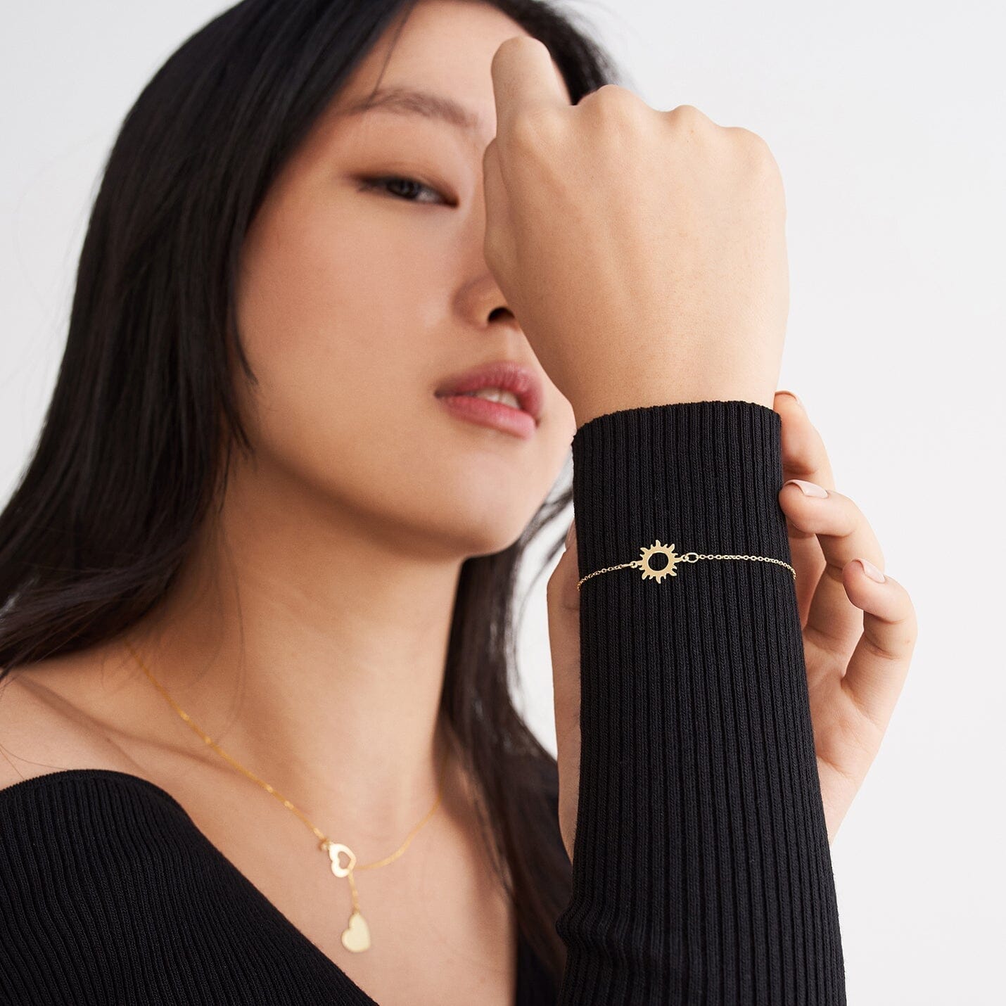 Sun Bracelet in 14k Solid Gold - JCarat