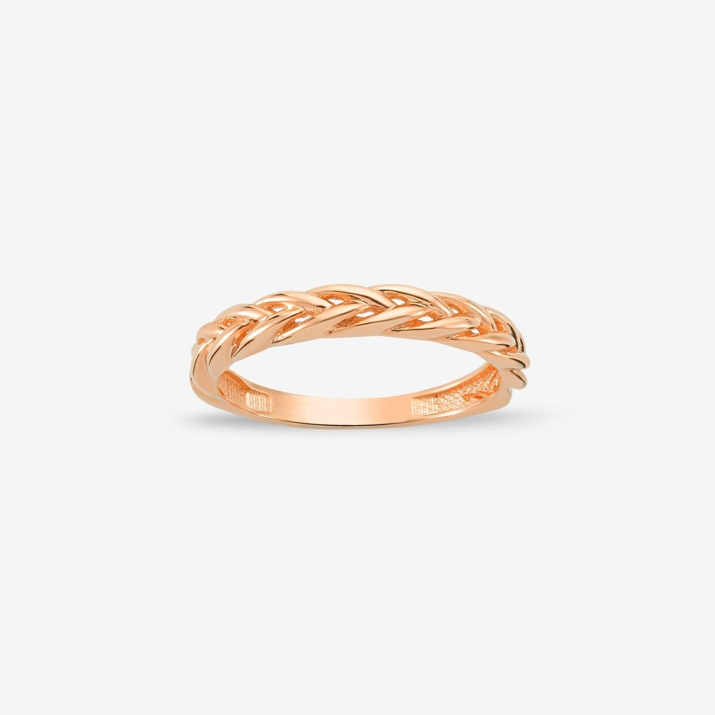 Twist Band Ring in 14k Solid Gold - JCarat