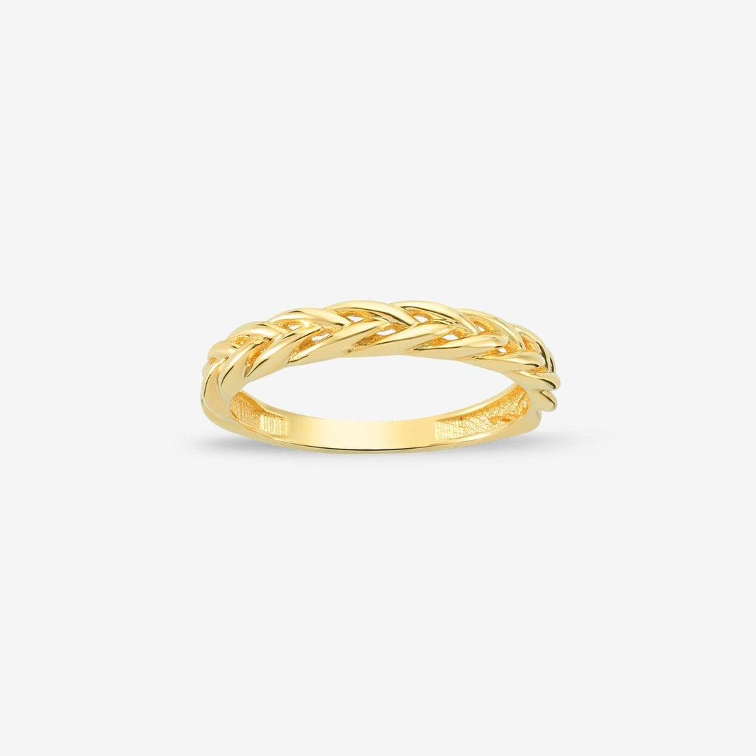 Twist Band Ring in 14k Solid Gold - JCarat