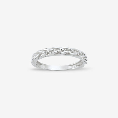 Twist Band Ring in 14k Solid Gold - JCarat