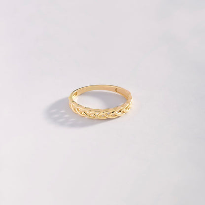 Twist Band Ring in 14k Solid Gold - JCarat